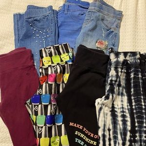 Girls justice jegging and legging lot size 10
